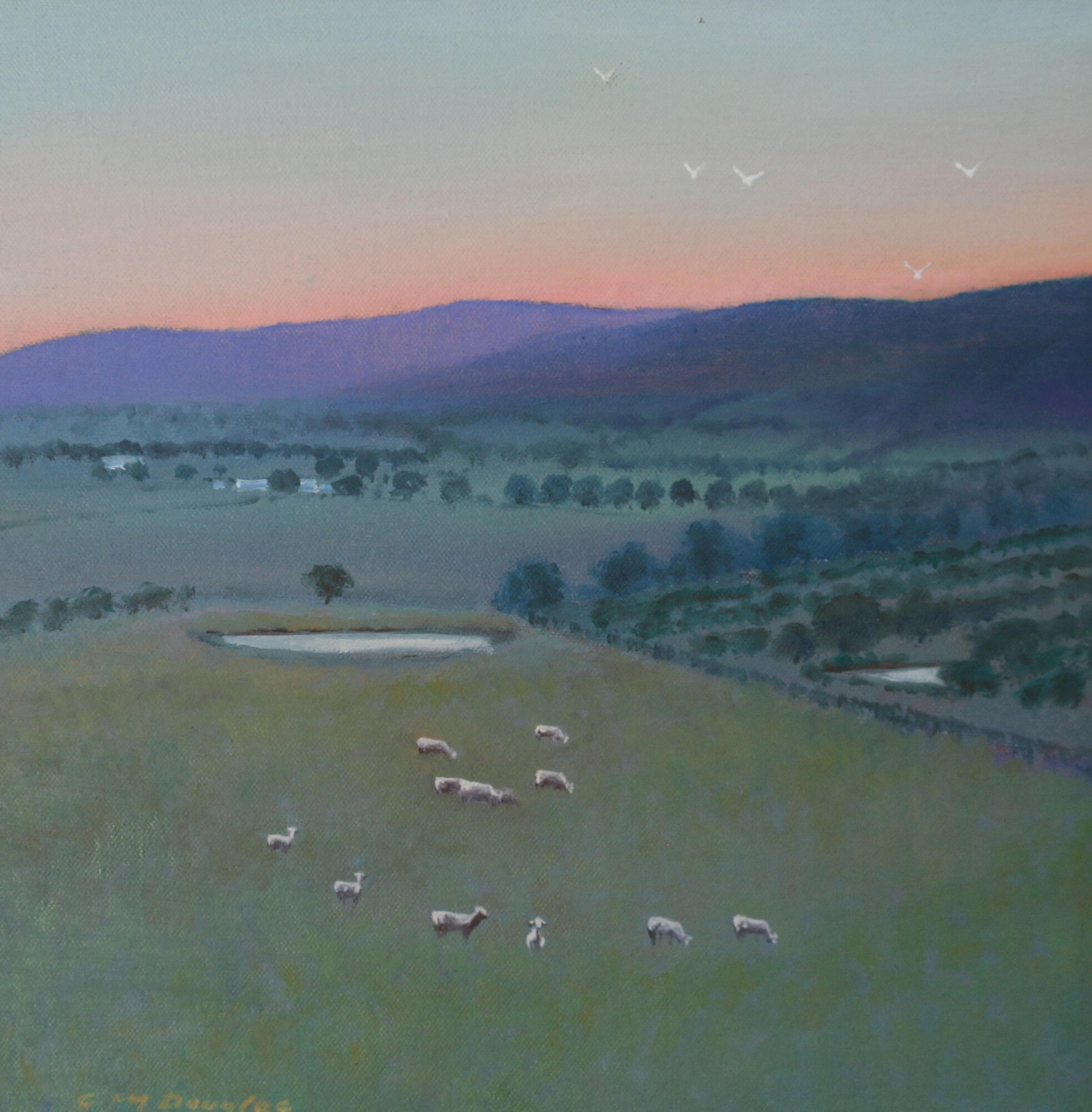 Bright Evening Whittlesea Valley (48h x47w) $ 550