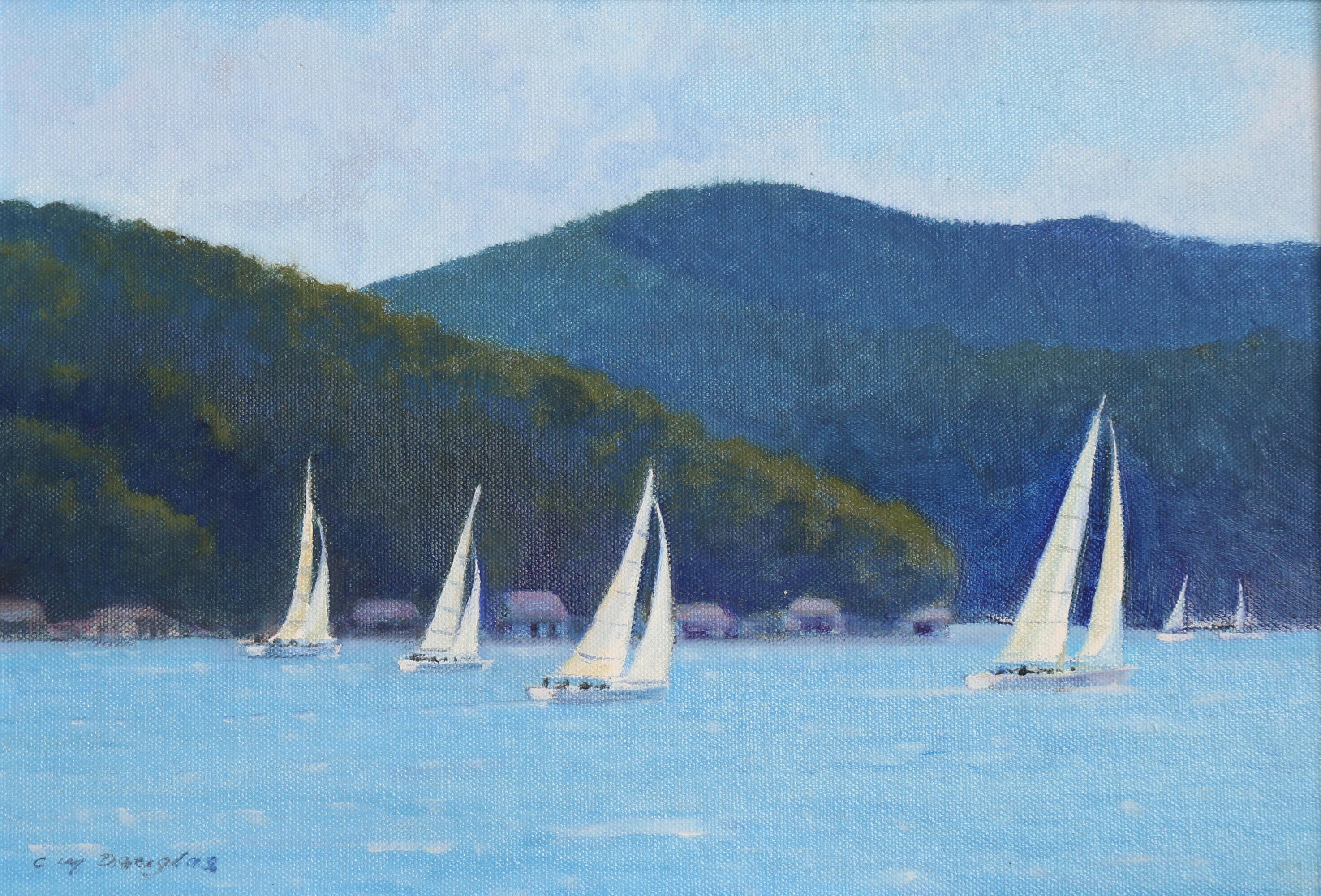 Racing on the Pittwater (38h x 49w) $450